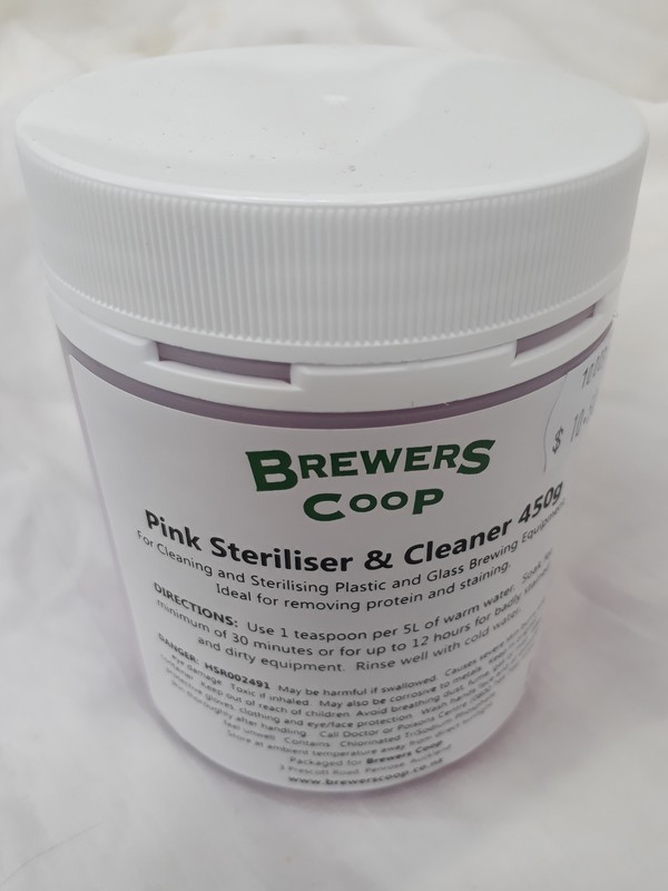 Brewers Coop Pink Steriliser and Cleaner - 600g