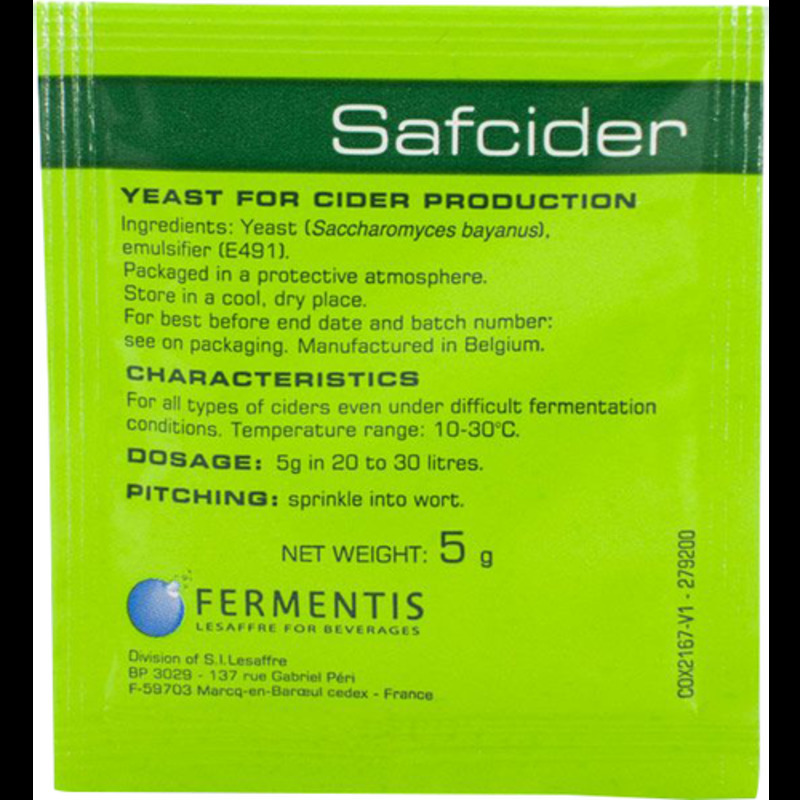 SafCider Cider Yeast 5g sachet AB-1